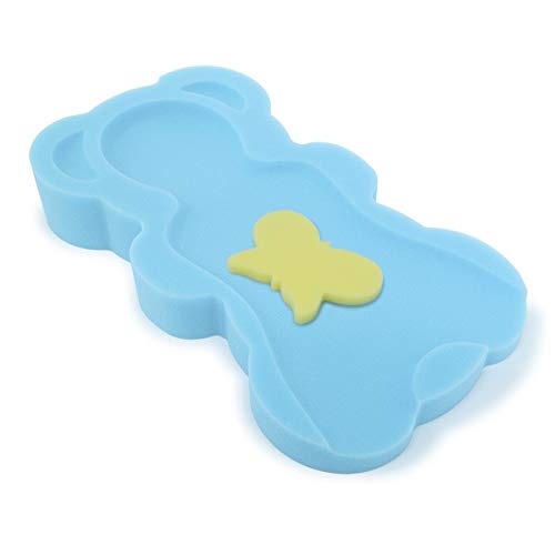 Bathtub Sponge Mat Bath Support for Infant & Baby Up to 6kg & 60cm Tall (Blue) Blue - BeesActive Australia