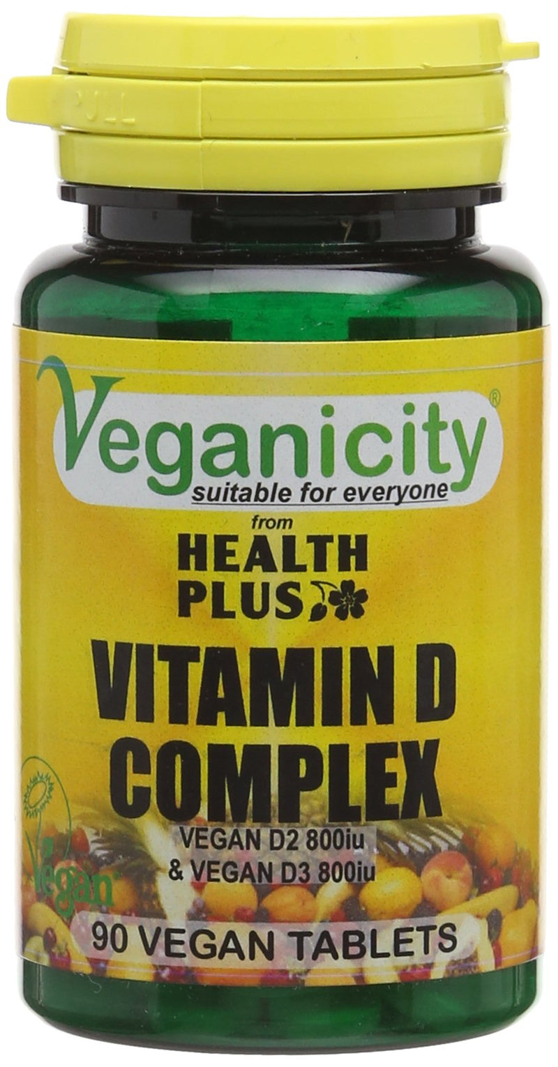 Veganicity Vitamin D Complex 1600iu (40µg) : Vitamin D Supplement : 90 Vegan Tablets - BeesActive Australia