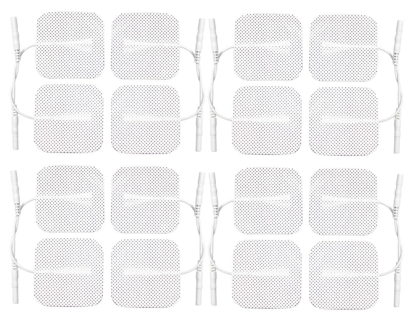 Med-Fit 1 ® Tens Stim Pads x 4 Packs of 5cm x 5cm 16 self adhesive TENS Pads in total with Universal Fit 2mm pin connectors - BeesActive Australia