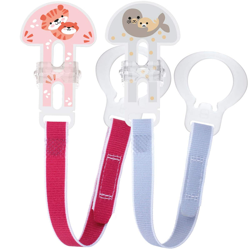 MAM Soother Clips, Pack of 2, Baby Soother Chain Fits All MAM Soothers, Newborn Essentials (Soothers Not Included) - BeesActive Australia