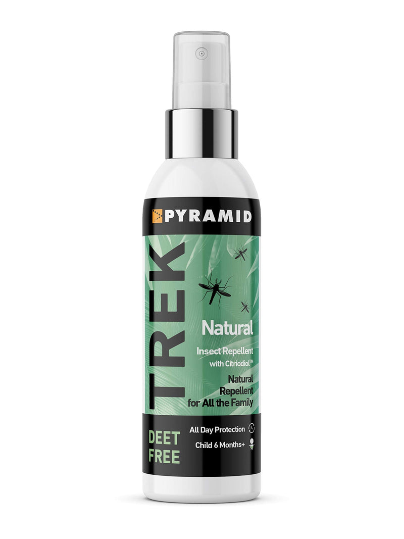 Pyramid Trek Natural Deet Free Insect/Mosquito Repellent Citriodiol Spray | 100ml - BeesActive Australia