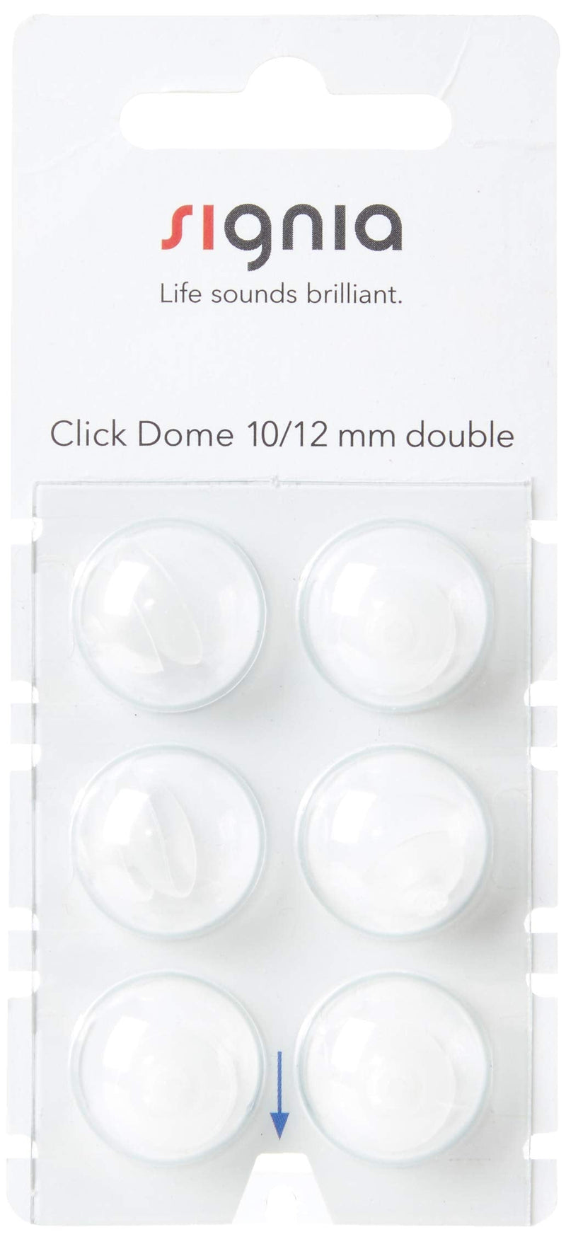 Siemens Click Dome 10/12 mm Double For RIC Hearing Aids - 6 Domes Each by Siemens - BeesActive Australia