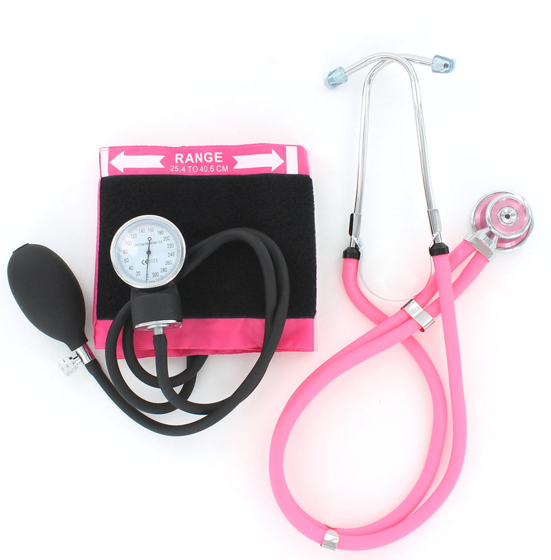 Emerald Sphyg and Sprague Stethoscope Duo Set - three colours available (pink) Pink - BeesActive Australia