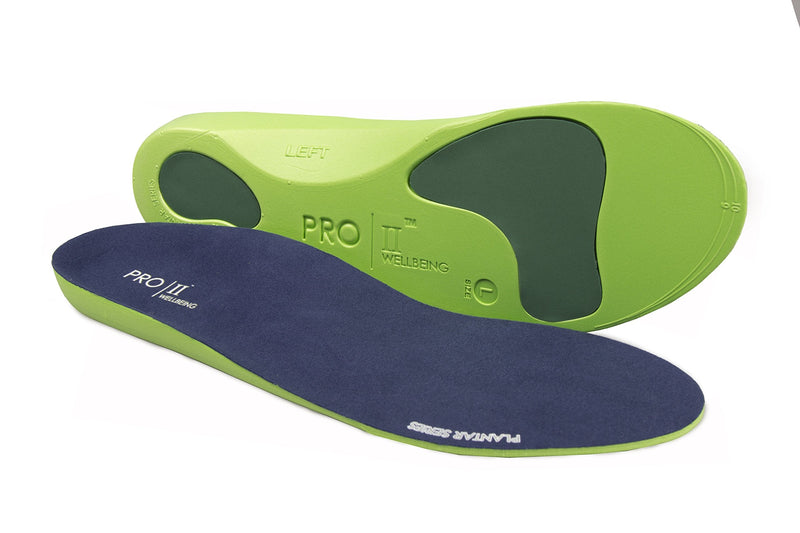 PRO 11 WELLBEING 2 Pairs Orthotic Insoles Full Length with Arch Supports, Metatarsal and Heel Cushion for Plantar Fasciitis Treatment 3/4.5 UK - BeesActive Australia