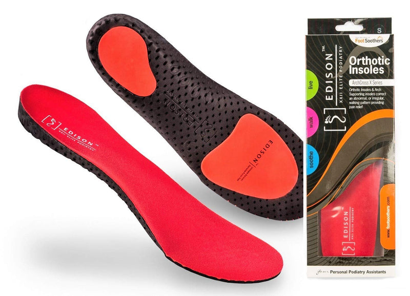 Edison Elite XXII Elite Podiatry® ArchCrossX Arch-support orthotic insoles For heel pain, plantar fasciitis, knee and backpain insoles! UK L: 9-10.5 - BeesActive Australia