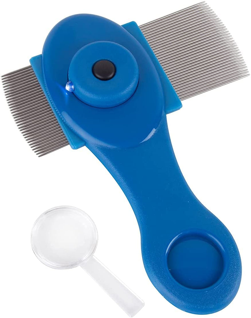 Ezy Dose Kids Lice and Eggs Comb | Hair Care for Baby, Toddler, Adult | Includes Light, Magnifying Glass, Stainless Steel Pin Teeth - BeesActive Australia