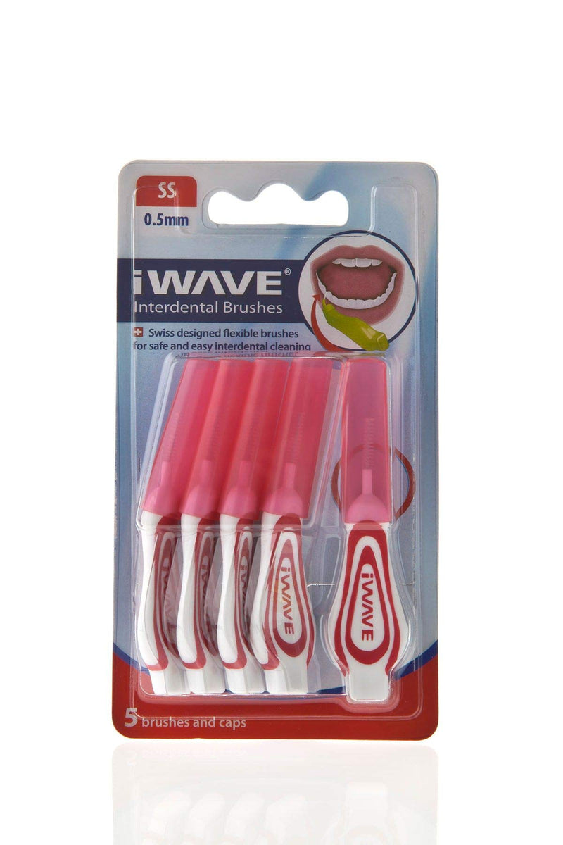 iWAVE® Interdental Brushes, Red, 2 ISO x 0.5mm, 5 Count. Developed in Association with Swiss Dental Specialists. - BeesActive Australia