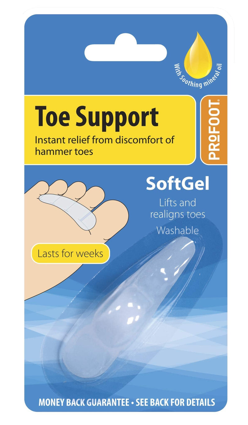 Profoot Toe Support -Cushions for Curled Toes and Hammer Toes Lifts and realigns - Pack of 2 2 Count (Pack of 1) - BeesActive Australia