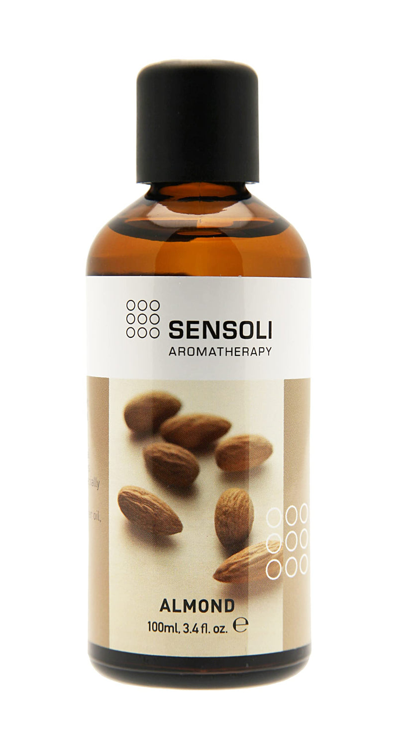 SENSOLI Sweet Almond Oil 100ml - Natural Unscented Moisturising Oil for Hair and Skin Care - in Glass Bottle - BeesActive Australia