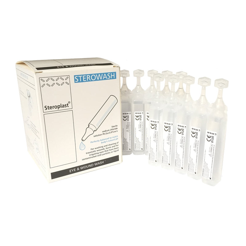 Steroplast 5 x 20ML STEROWASH STERILE SODIUM CHLORIDE MEDICAL FIRST AID WOUND CLEANING EYE WASH CLEANSER - BeesActive Australia