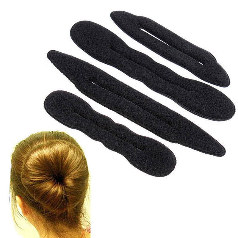 CareforYou® 4PCS Hair Tool Styling Accessories Hair Magic Sponge Clip Foam Bun Curler Twist Magic Sponge Clip Donut Bun Hair Styler - BeesActive Australia