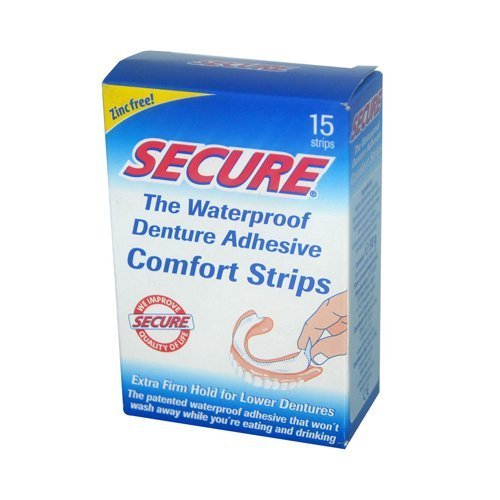 Wholesale SECURE Denture Adhesive Comfort Strips - 15 Strips, [Health & Beauty, Oral Care] by StarSun Depot - BeesActive Australia