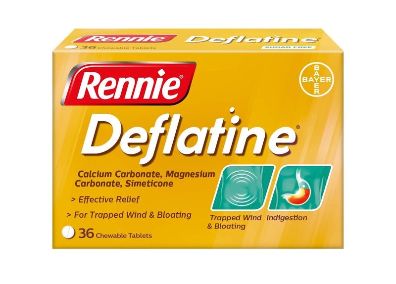 Rennie Deflatine Tablet for Trapped Wind and Bloatedness - other, 36 Count (Pack of 1) - BeesActive Australia