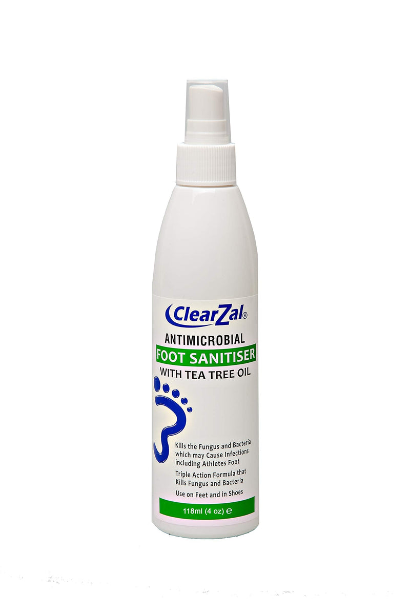 ClearZal Antimicrobial Foot Sanitiser - Stops Athlete's Foot and Foot Fungus - 118ml - BeesActive Australia