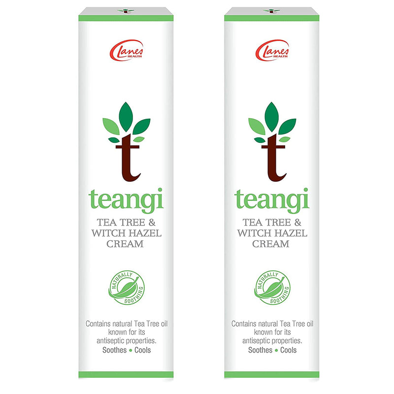 2 x Teangi Tea Tree and Witch Hazel Cream 28g, Soothing and Calming Treatment for Irritated Sensitive Skin with all Natural Ingredients - BeesActive Australia