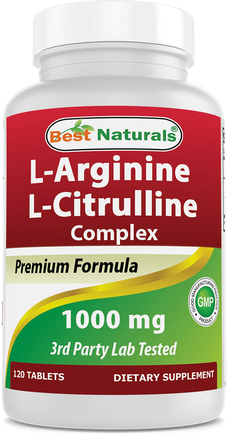 Best Naturals L-Arginine L-Citrulline Complex 1000 mg 120 Tablets (120 Count (Pack of 1)) 120 Count (Pack of 1) - BeesActive Australia