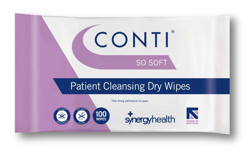 Conti SoSoft Medium Heavyweight Dry Patient Cleansing Wipes (6 Packs of 100) 6 Packs of 100 - BeesActive Australia
