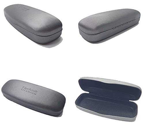 Technik Titanium Collection Designer Spectacles Glasses Hard Case, Silver Grey - New - BeesActive Australia