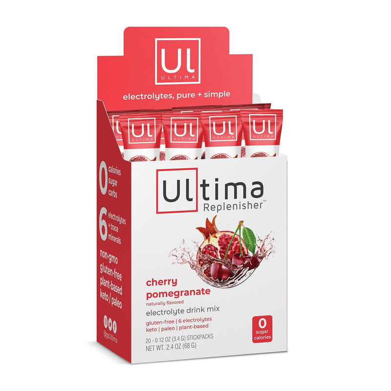 Ultima Replenisher, Electrolyte Powder, Cherry Pomegranate, 20 Packets, 3.4g Each - BeesActive Australia