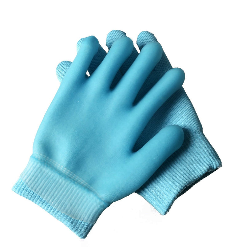 Makhry Moisturizing Spa Gloves Moisturizing Gel Gloves Gel Line with Oils and Vitamin E (Blue) Blue - BeesActive Australia