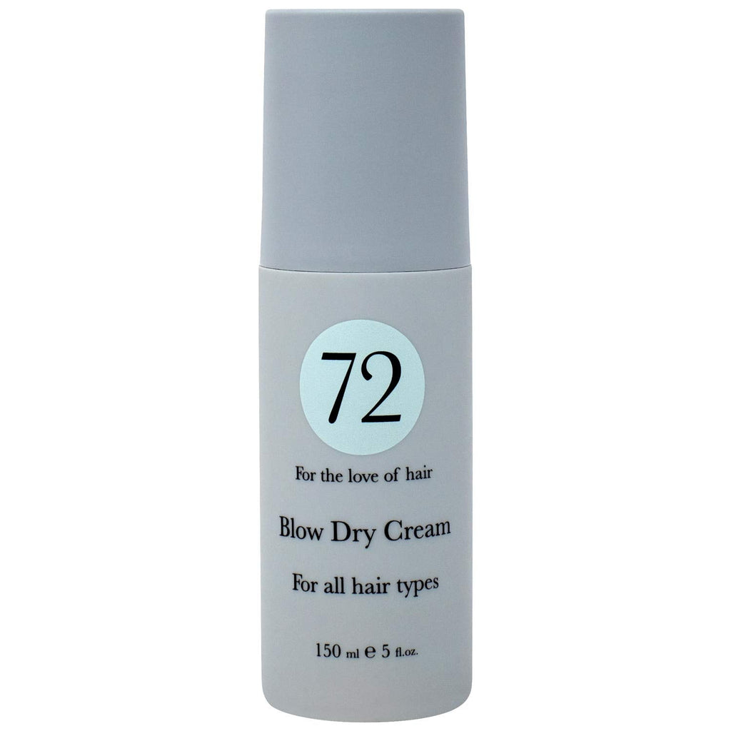 72 Hair Vegan Blow Dry Cream, Leave in Heat Protector & Anti Frizz Lotion, Cruelty Free, 150ml - BeesActive Australia