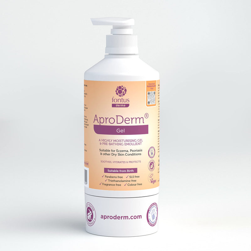 AproDerm Gel (500g pump) - Moisturising cream suitable for dry skin, dermatitis, eczema and psoriasis – Alcohol Free - BeesActive Australia