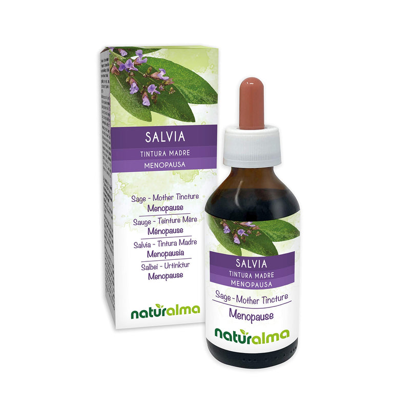 Sage (Salvia officinalis) Leaves Alcohol-Free Mother Tincture Naturalma | Liquid Extract Drops 100 ml | Food Supplement | Vegan 100 ml (Pack of 1) - BeesActive Australia