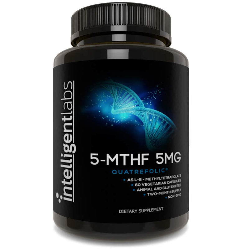 5MG L-5 MTHF by Intelligent Labs, L-5-methyltetrahydrofolate Activated Folic Acid Supplement as Quatrefolic Acid, Activated Folate - BeesActive Australia