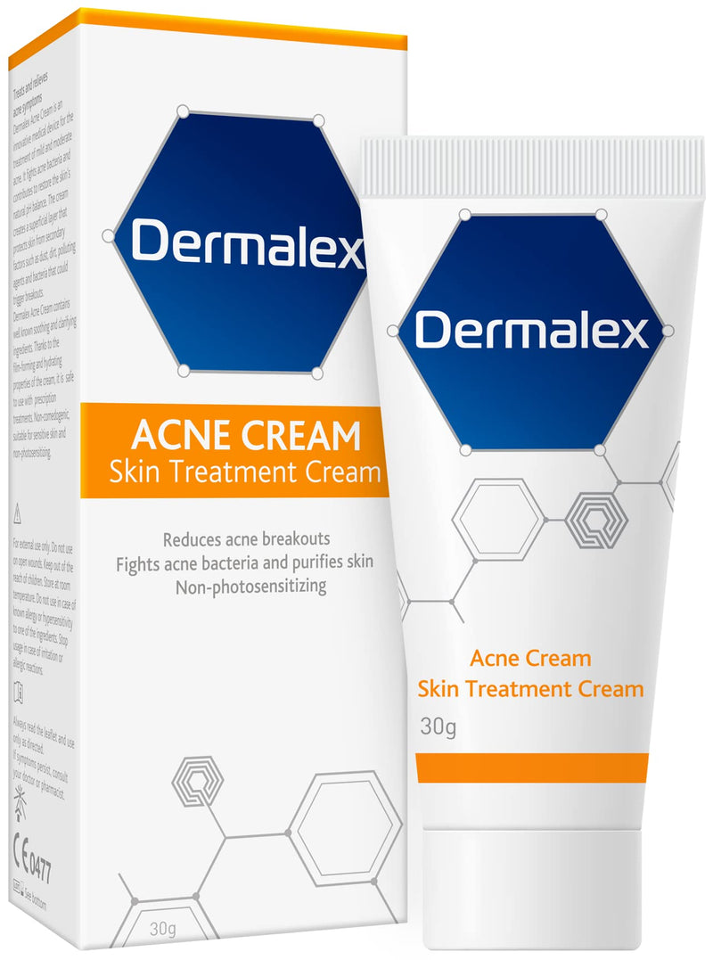 Dermalex Acne Treatment Cream – Clinically Proven to Treat Mild to Moderate Acne Symptoms – 30 g - BeesActive Australia
