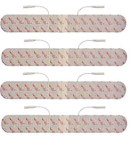 TENS Electrode Pads for Back Pain, Lumbago, Sciatica, Arthritis x 4 Spinal Long Tens Pads by Totally TENS 4cm x 33cm (2 Pairs) - BeesActive Australia