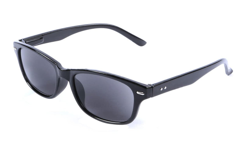 1.00 Black Reading Sunglasses Tinted Sun Readers Flex Temples UV400 Tinted Smoke Black Lens Mens Womens Retro Classic Glasses Hard Case Cloth +1.00 - BeesActive Australia