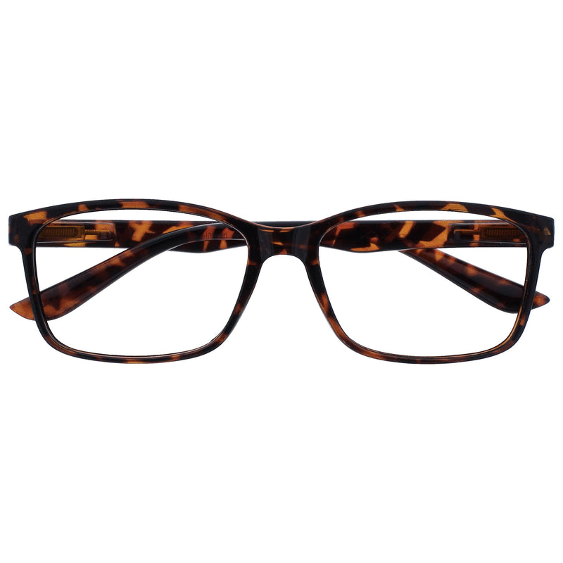 The Reading Glasses Company Brown Tortoiseshell Readers Large Designer Style Mens Spring Hinges R83-2 +1.00 +1.00 Magnification - BeesActive Australia