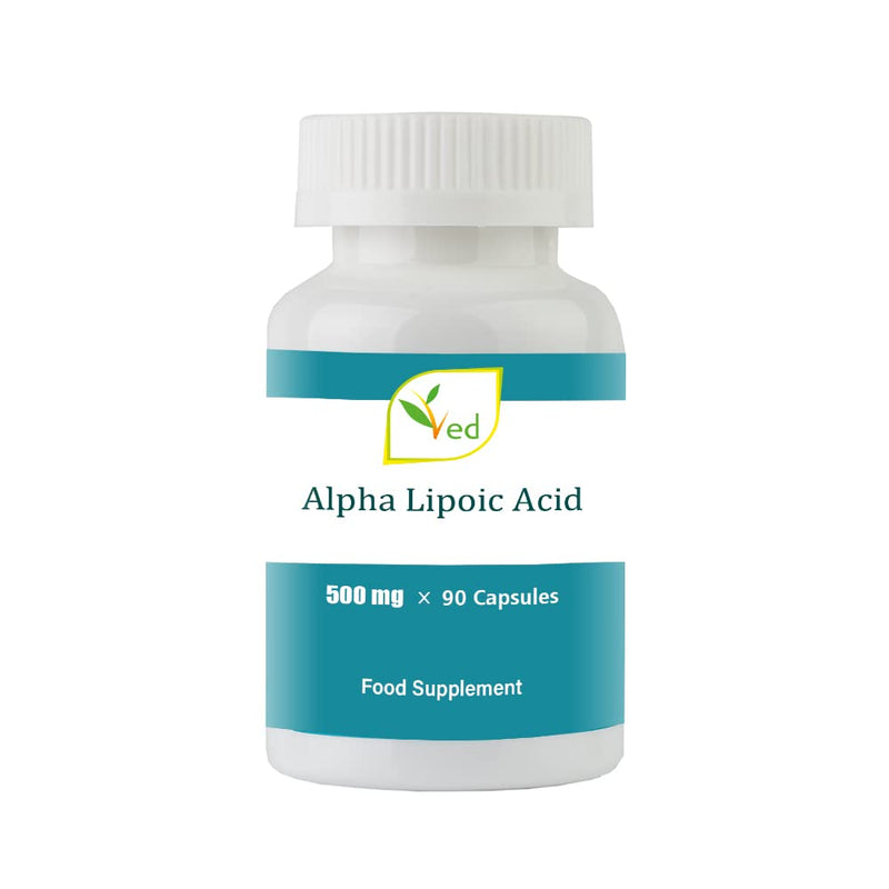Ved Alpha Lipoic Acid | Non-GMO, Gluten Free | Powerful Antioxidant | 500mg, 90 Capsules - BeesActive Australia