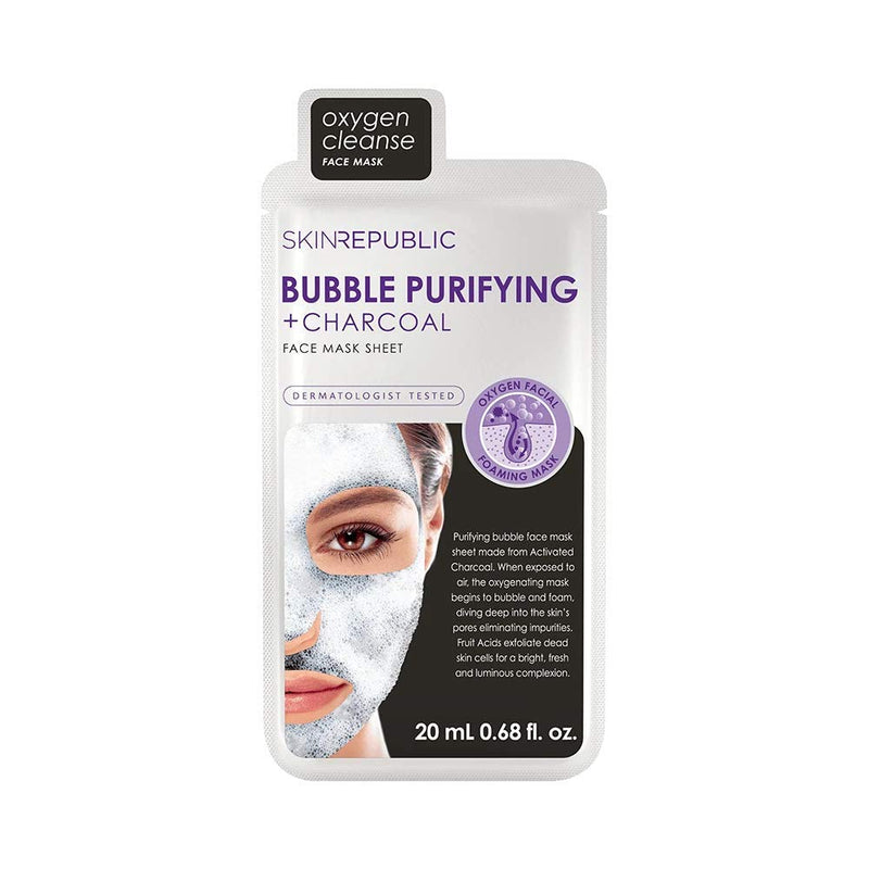 Skin Republic Bubble Purifying Face Mask, Exfoliates and Brightens For a Youthful Appearance, 20ml 20 ml (Pack of 1) - BeesActive Australia
