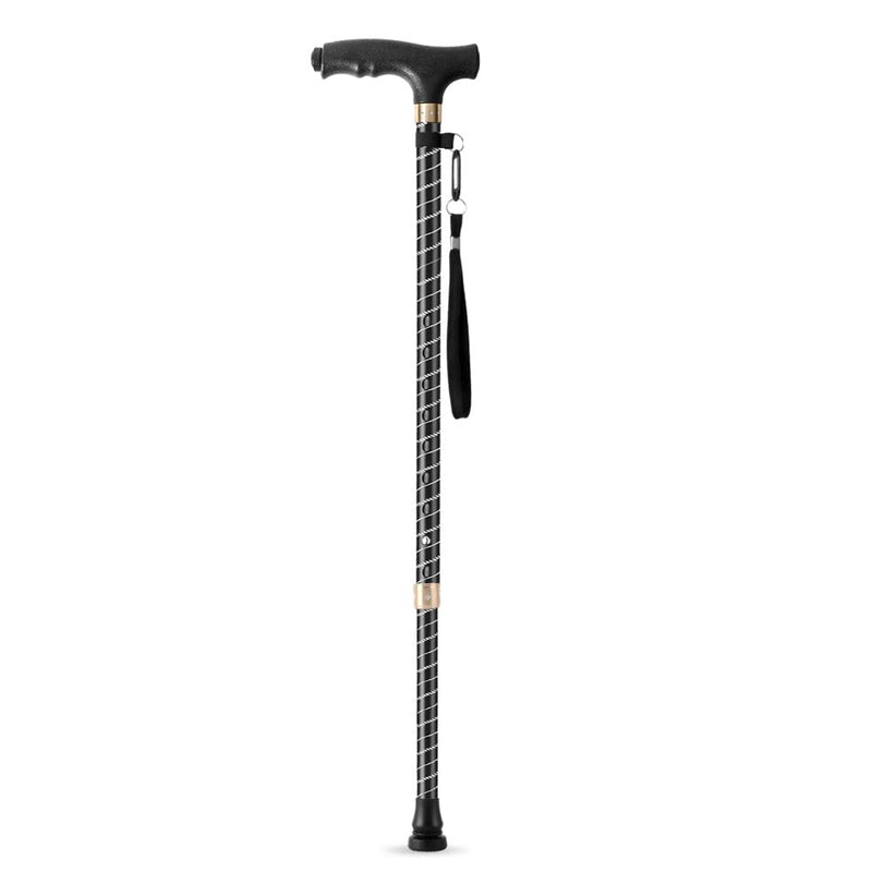 OOCOME LED Light Aluminium Walking Stick With Rubber Ferrule Adjustable Walking Cane for Men Women Arthritis Seniors Disabled and Elderly - BeesActive Australia