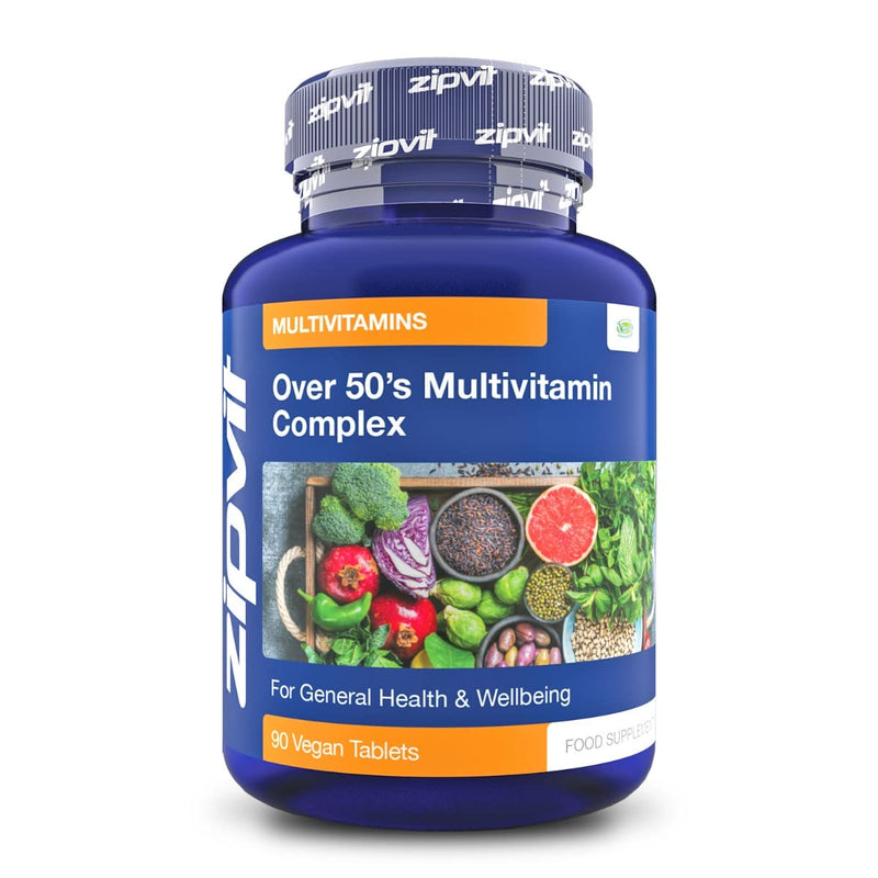 Over 50's Multi Vitamin Active Formula, 90 Tablets. 3 Months Supply. Vegetarian Society Approved. Aids General Health and Wellbeing. - BeesActive Australia