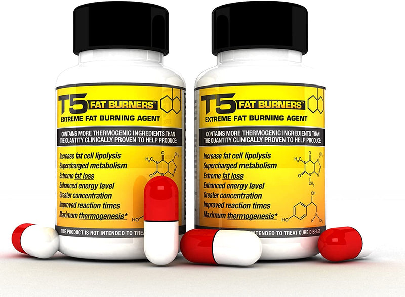 x2 T5 Fat Burners : Strongest Legal Diet & Weight Loss Pills (2 Month Supply) + 5 Free T5 Fat Burning Patches - BeesActive Australia