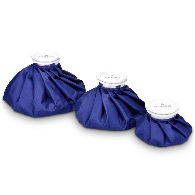 Navaris 3X Hot and Cold Bags - Reusable Ice Bag Hot Water Bottle for Knee, Back, Shoulder - Blue - BeesActive Australia