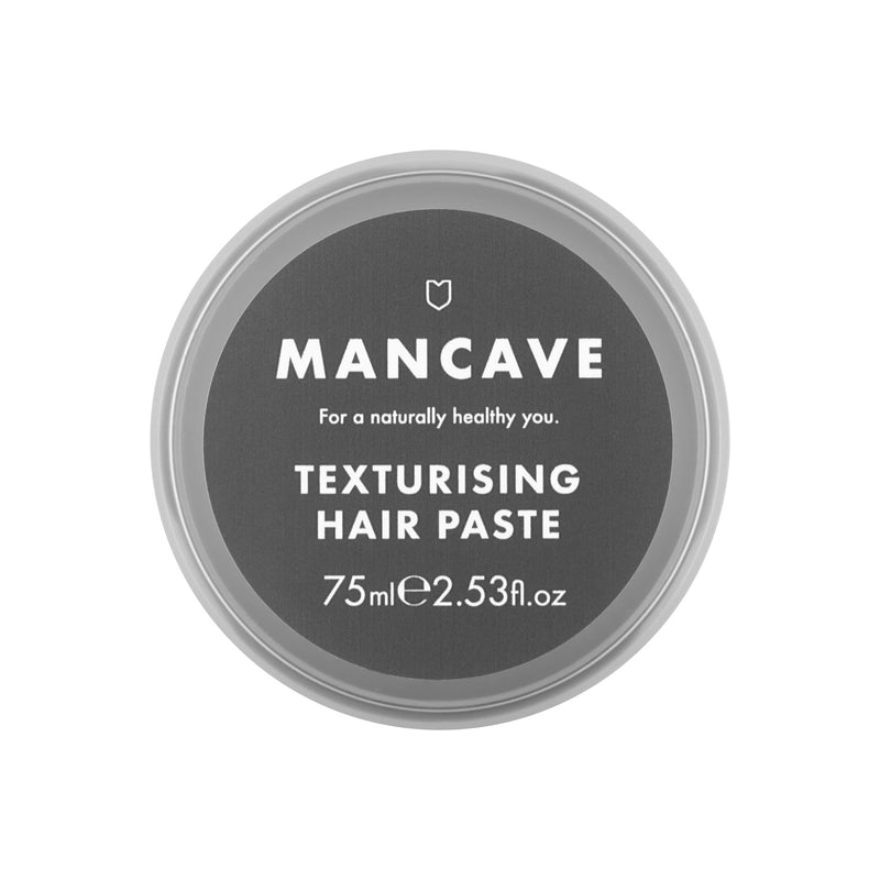 ManCave Texturising Hair Paste 75ml for Men, Natural looking Texture and Definition, Natural Formulation, Vegan Friendly, Recyclable Packaging - BeesActive Australia