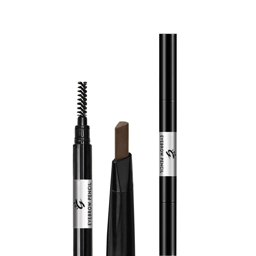 Dark Brown Waterproof Eyebrow Pencil with Brow Comb Brush, Automatic Retractable Brow Pen Colour Makeup Cosmetic Tool (Dark Brown #6) Dark coffee #1 - BeesActive Australia