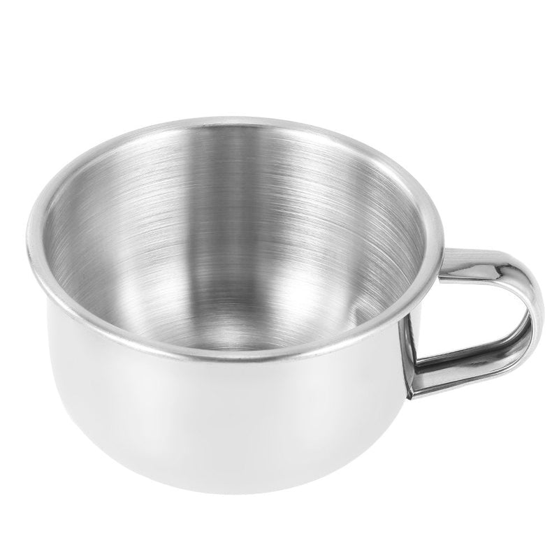Shaving Brush Bowl with Handle Stainless Steel Shave Cream Soap Bowl Shaving Mug Men's Stainless Steel Soap Cup Bowl Male Face Cleaning Soap Bowl - BeesActive Australia