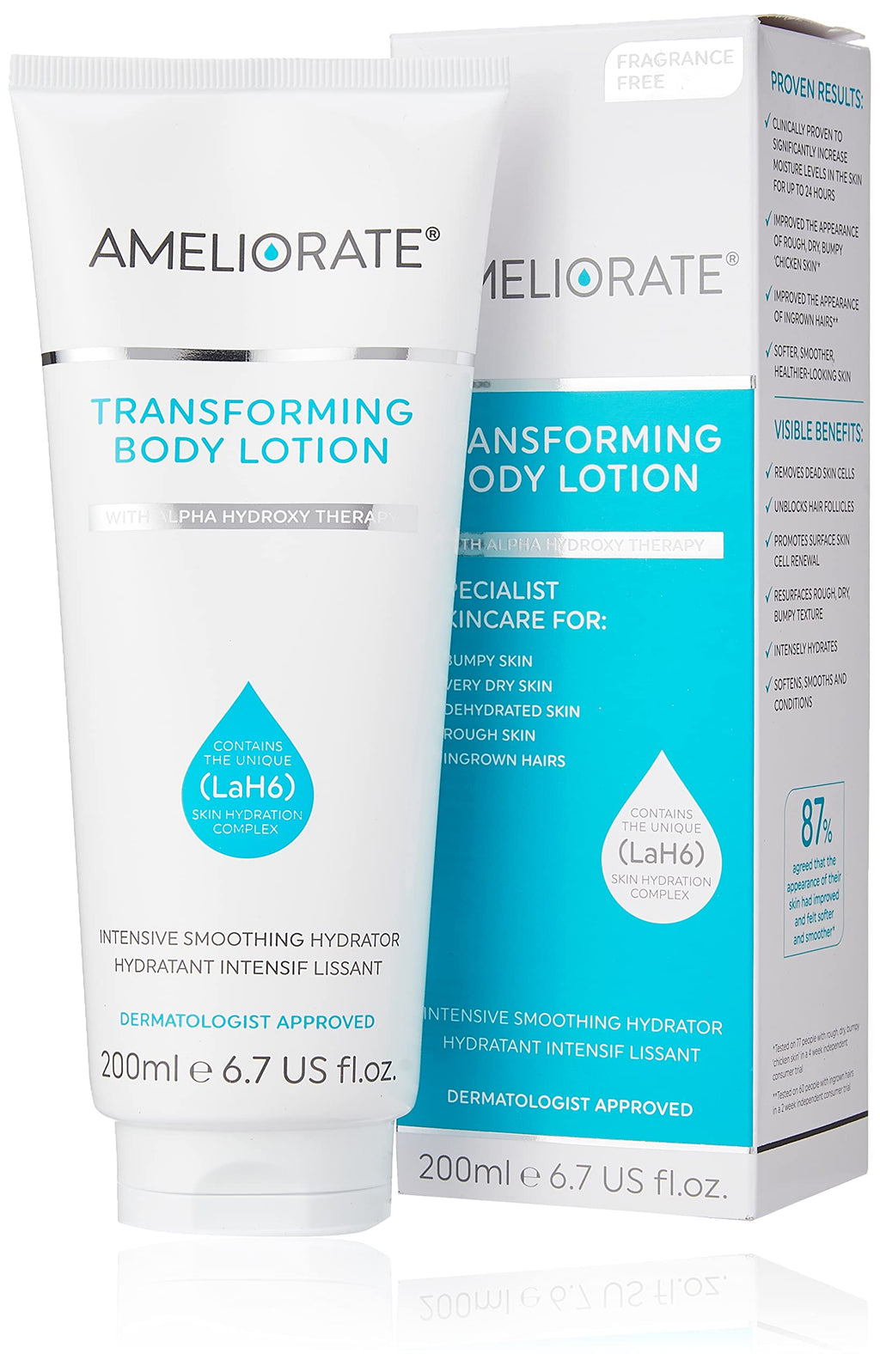 AMELIORATE Transforming Body Lotion Fragrance Free 200 ml (Packaging May Vary) 200 ml (Pack of 1) - BeesActive Australia