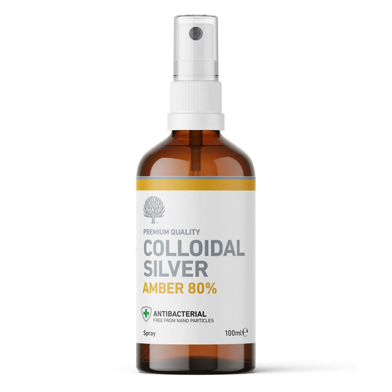 Nature's Greatest Secret Premium Quality Antibacterial Amber 80% Colloidal Silver Spray 100ml - BeesActive Australia