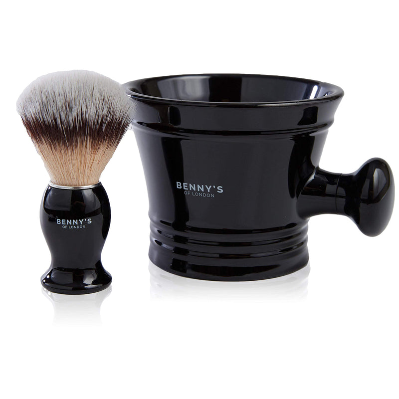 Shaving Brush & Bowl Gift Set | BENNY'S | Luxury Quality | Men's Gift Idea | Ideal for Travel | Shaving Bowl & Shaving Brush - BeesActive Australia