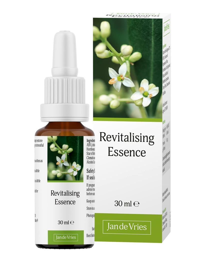 Jan De Vries Revitalising Essence | Flower Essence | Pick-me-up | Counter Feelings of Sluggishness | Contains Peppermint, Olive & Hornbeam | 30ml - BeesActive Australia