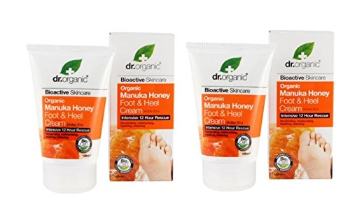 DR. ORGANIC - MANUKA HONEY FOOT AND HEEL CREAM 2 PACKS OF 125ML Soothing, Moisturizing, Nourishing - [FREE QUIZEN NATURAL SOAP KIT] - BeesActive Australia