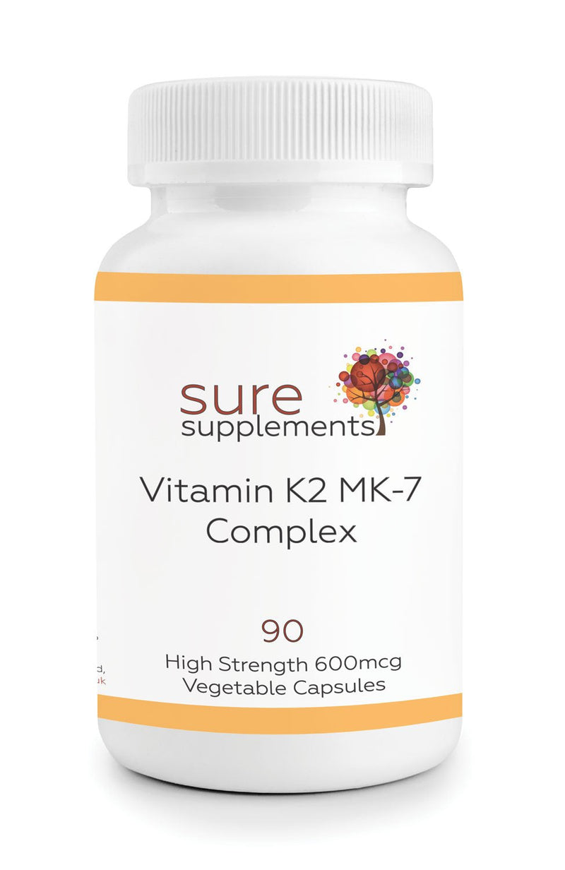 Vitamin K2 Complex - 90 Capsules 600mcg Vitamin K2 MK-7, 500mcg Vitamin K1, Vitamin D3 3,000IU - BeesActive Australia