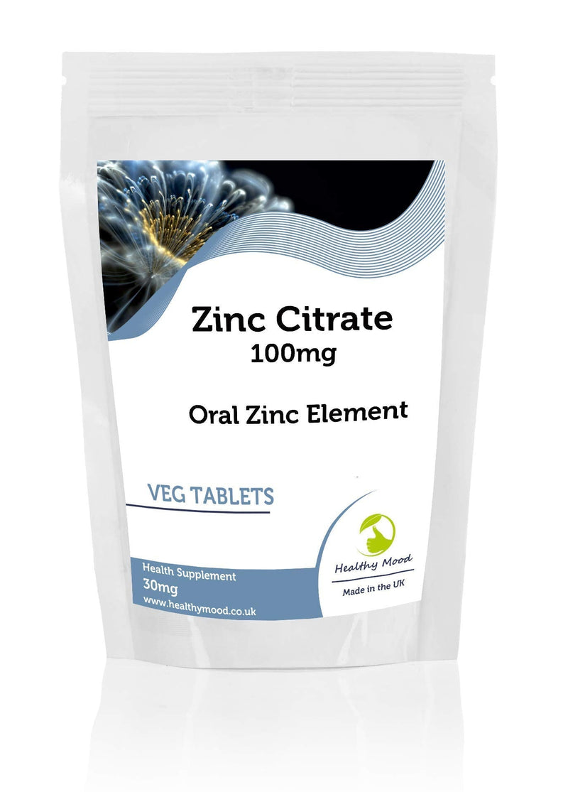 Zinc Citrate 30mg Tablets Zn Element 300% NRV Oral Elemental Xtra 30/60/90/120/180 Veg Pills Supplements (7) - BeesActive Australia
