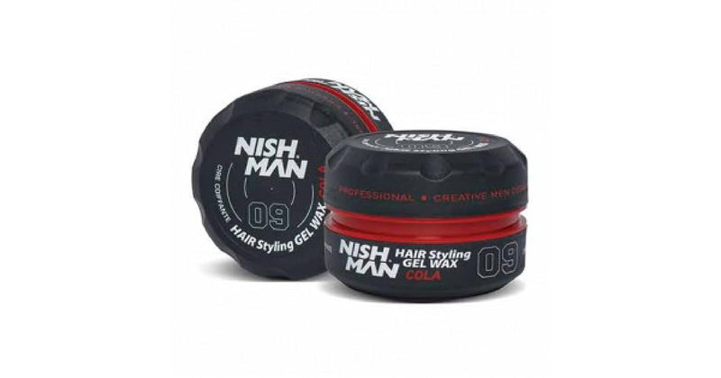 Nish Man Cola Aqua Wax Series Water Based Men’s Hair Styling Natural Shine Strong Hold Nishman Gel Wax 150 ml (09 Cola) - BeesActive Australia