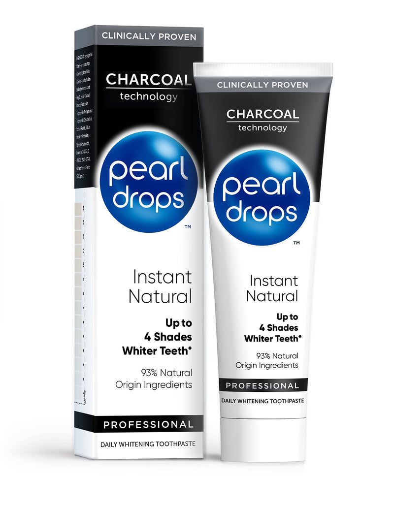 Pearl Drops - Instant Natural Professional Daily Toothpaste with Charcoal - Up To 4 Shades White - (75ml) - BeesActive Australia